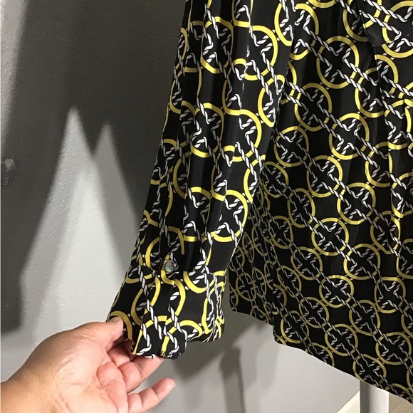 COCOMO BLOUSE SHIRT Sz 3X Black,yellow And White 3/4 Sleeve Women’s - Picture 4 of 16